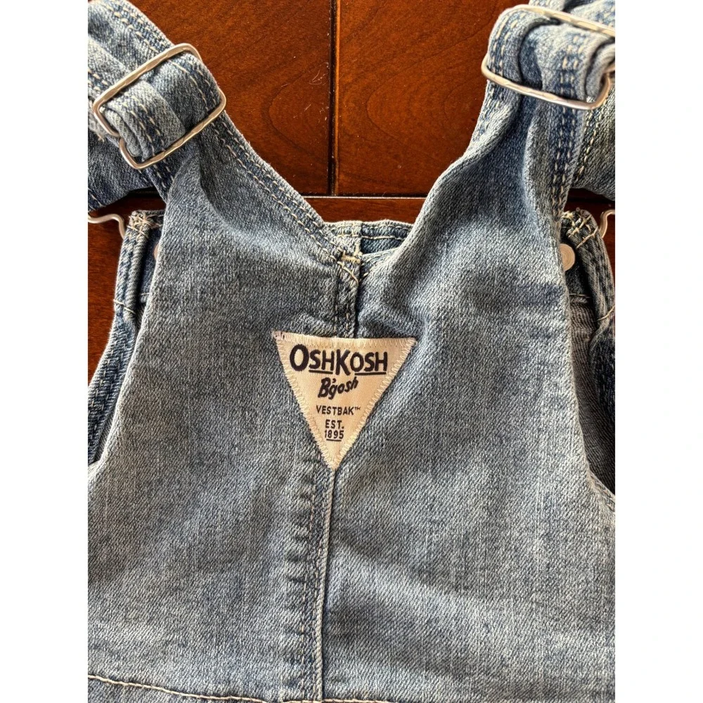 OshKosh Bgosh Girls Denim Unicorn Jumper Dress Pink Glitter Tulle Skirt 4T